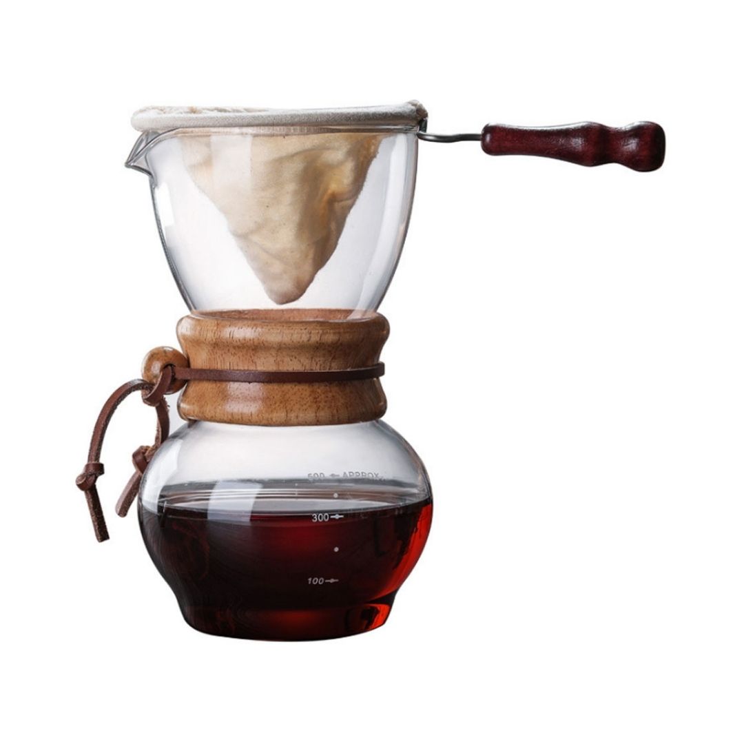Pour Over Chemex Style Coffee Maker with Reusable Filter - 34oz – Combat  Coffee Roasters