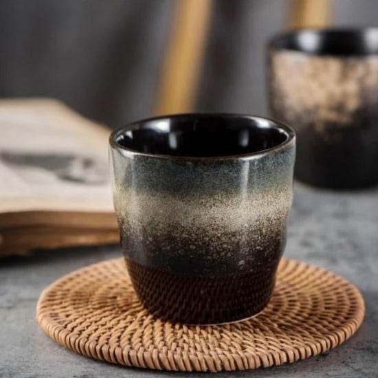 Black Ombre Ceramic Cup