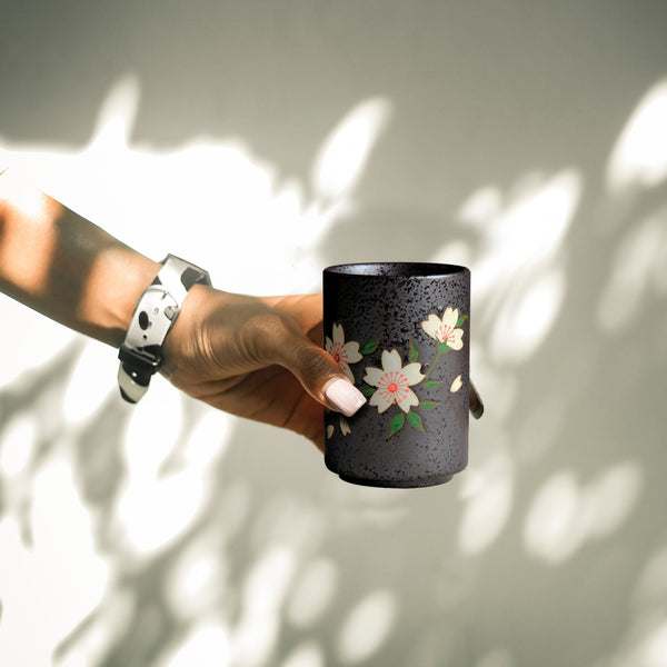 Japanese Flower Ceramic Cup